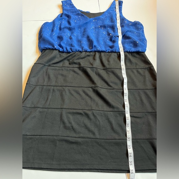 Maurices Elegant Blue and Black Women's Sequin Mini Dress Size 1X - Picture 5 of 13